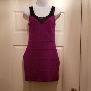 SOLD Bodycon sheer black sleeve dress